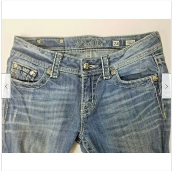 Miss Me Womens Jeans Sz 28 Low Rise B15 - Picture 3 of 9
